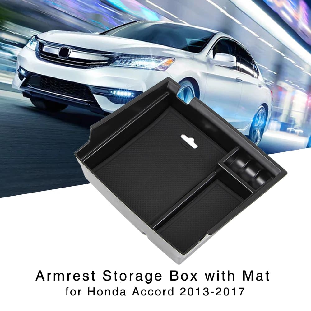 Car Armrest Storage Box for Honda Accord 2013 2014 2015 2016 2017 Interior Center Console Organizer Glove Holder Tray