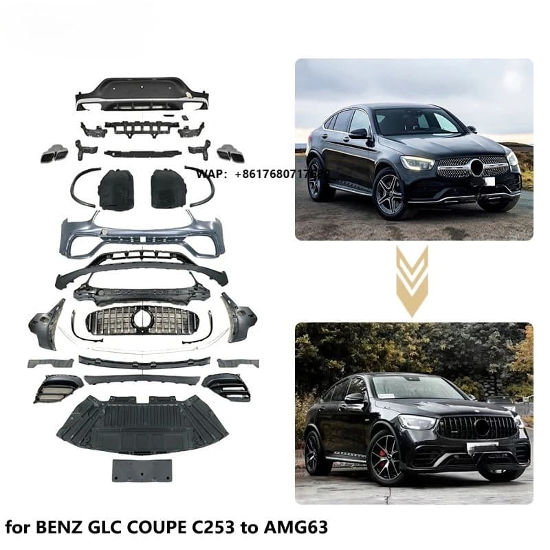 Restart Aftermarket Body Kit for  Benz GLC C253 Coupe 2020-2022  Up to AMG63  Style  | Perfect Match | Fast Installation