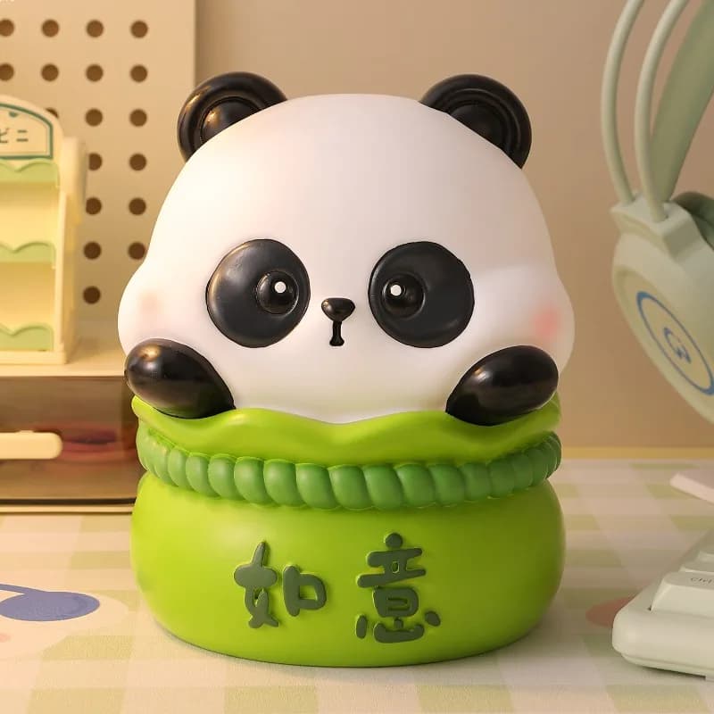 Panda Large Size Money Boxes Unique Aesthetic Design Accent Luxury Modern Safe Piggy Bank Minimalist Skarbonka Home Decoration