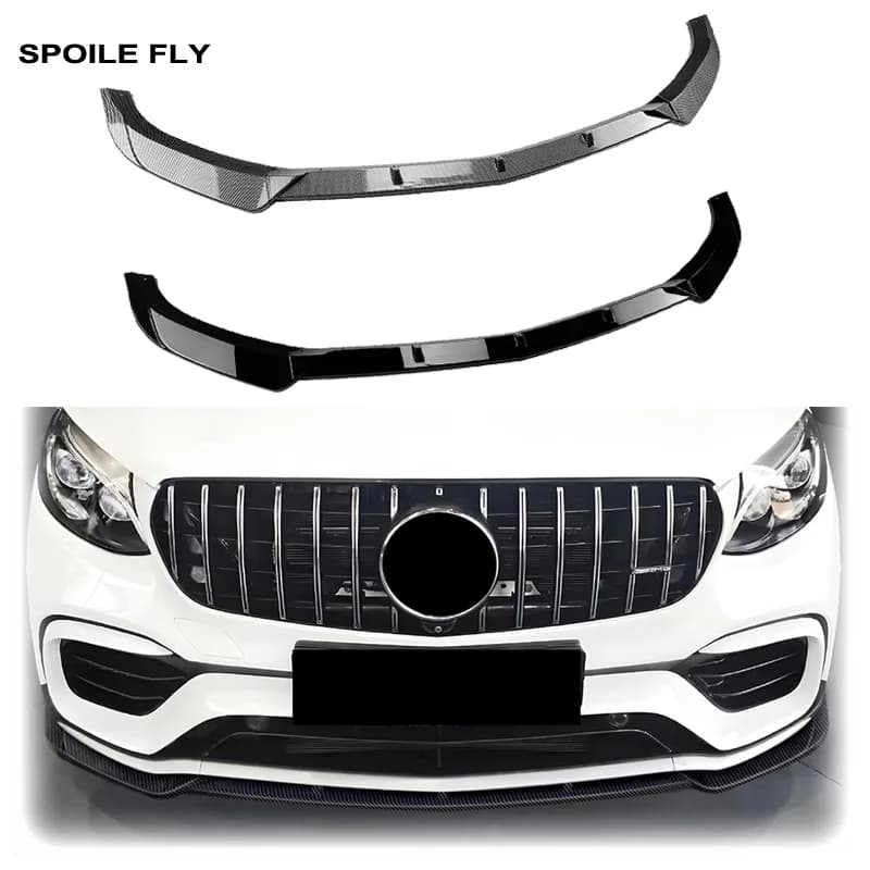 3pcs 2016 To 2020 For Mercedes Benz GLC X253 W253 AMG GLC 63 S GLC 43 4MATIC Front Bumper Splitter Lip Spoiler Diffuser Guard
