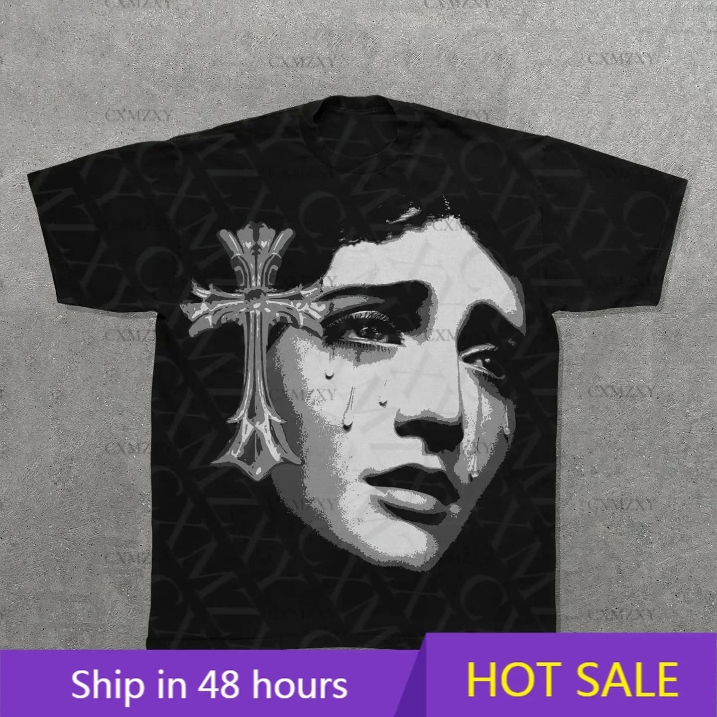 American Y2k graphic t shirts for women Oversized Loose Y2k Tops Korean Goth T shirt Couples vintage Sweatshirt women cloth