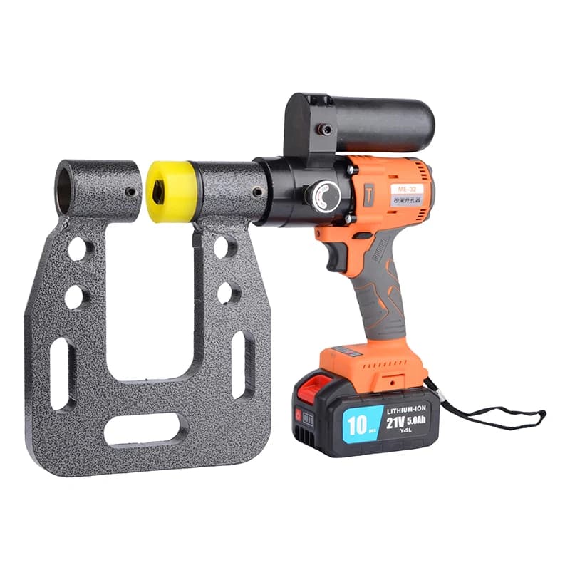 Portable Hydraulic Metal Punching Machine C-Beam Lithium Battery Operated for Angle/Iron Hole Punching Sheet Metal/Pipe