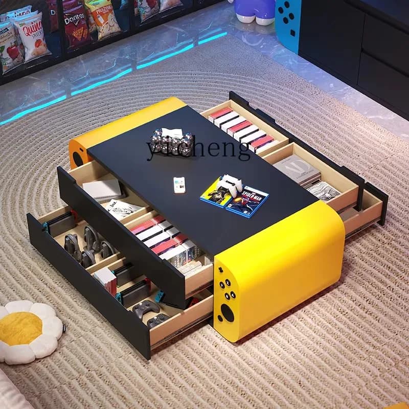 Childhood Handle Tea Table Floor Cabinet Coffee Table Storage Cabinet E-sports Room E-sports Girl Internet CelebrityL1