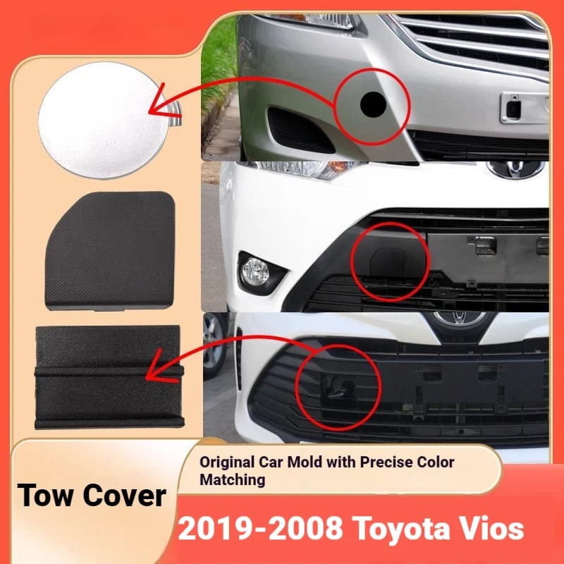 Applicable to 08-19 Toyota Vios Trailer Cover Front Bumper Trailer Hole Cover Tow Hook Tow Rope Cover Accessories