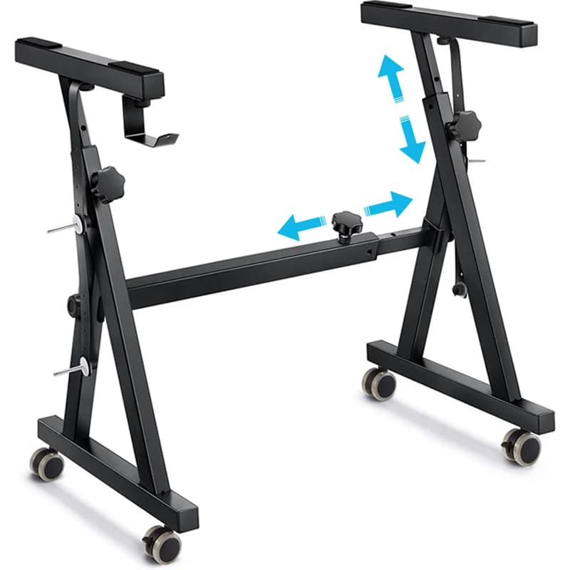 Z-Type Heavy Duty Piano  Double Table Adjustable Removable Digital  Electronic Musical Instrument Stand Keyboard