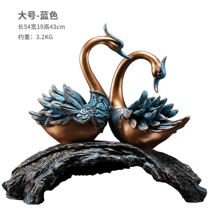 Swan ornaments, living room decorations, porch housewarming gifts