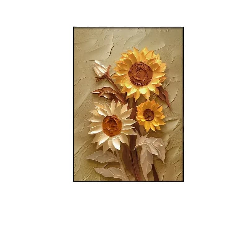 Stereoscopic luxury Wall painting Large sunflower art Floor painting