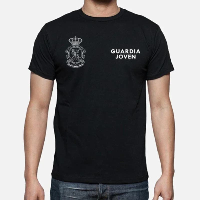 Guardia Civil Joven. Spanish Civil Guard Emblem T Shirt. Short Sleeve 100% Cotton Casual T-shirts Loose Top Size S-3XL