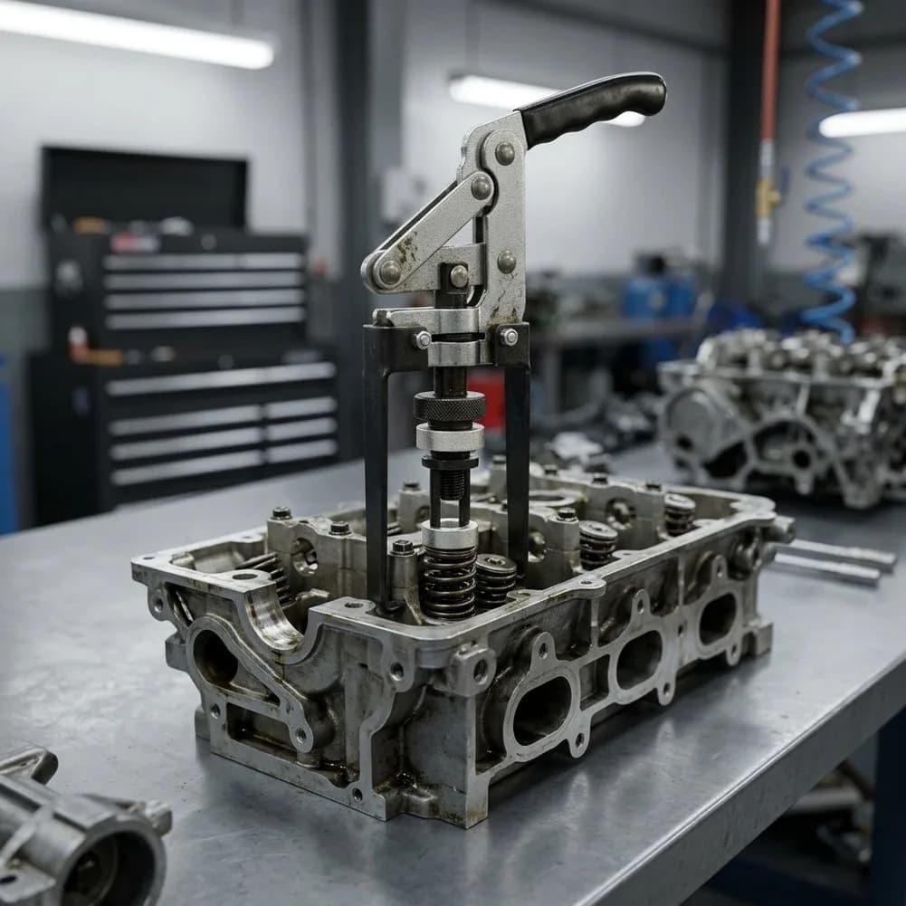 For Engine Bay Repair Valve Spring Compressor Overhead Valve Tool Adjustable Grip Design Dual Spring Functionality