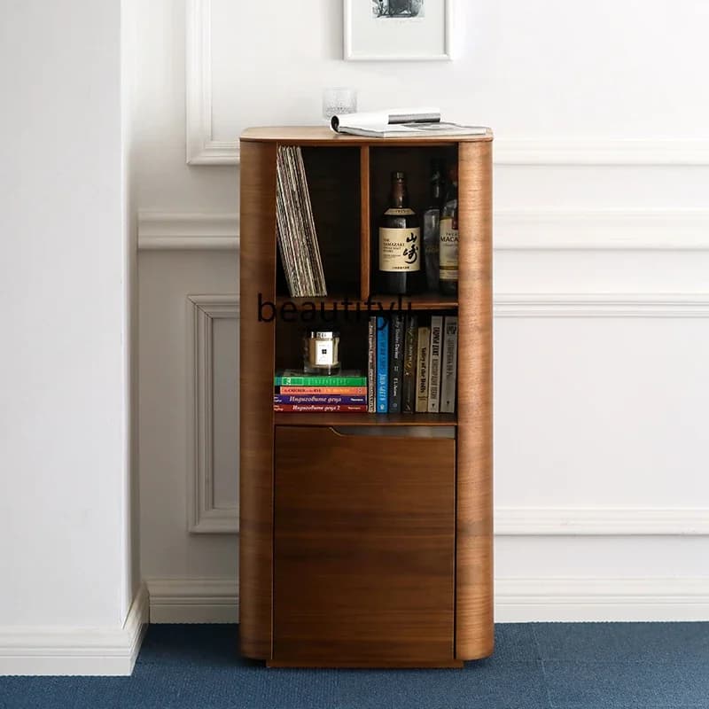 Simple Retro Multifunctional Vintage Style Movable Storage Side Cabinet