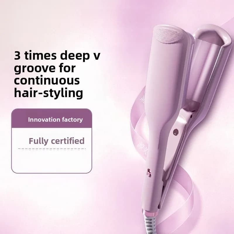 Deep V egg roll curling iron 32mm water ripple egg roll wool large roll lasting setting does not hurt hair curling iron