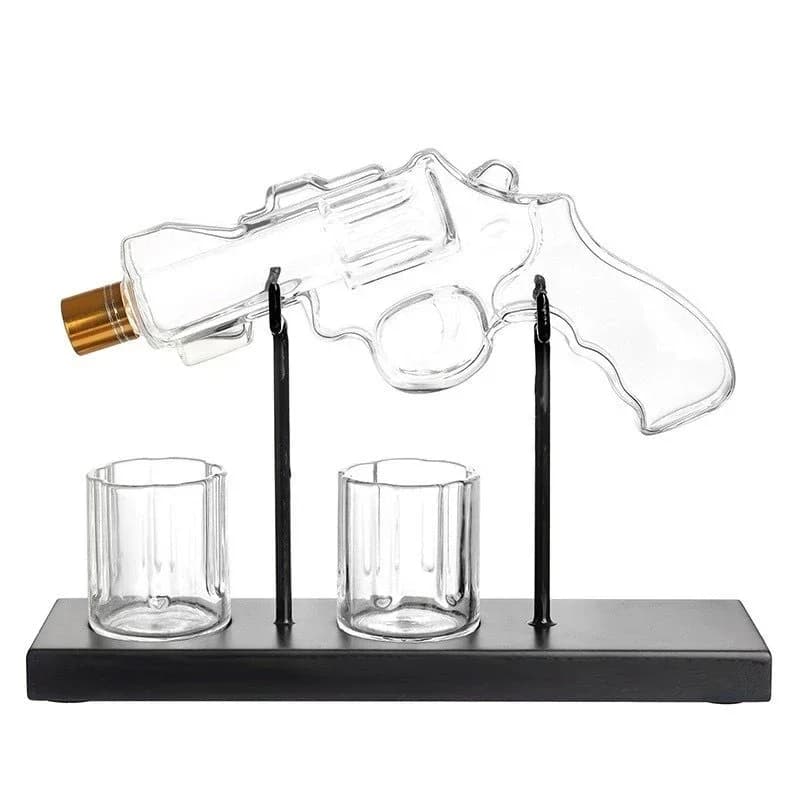 pistol decanter, special-shaped sparkling wine bottle, pistol shape, creative wine set