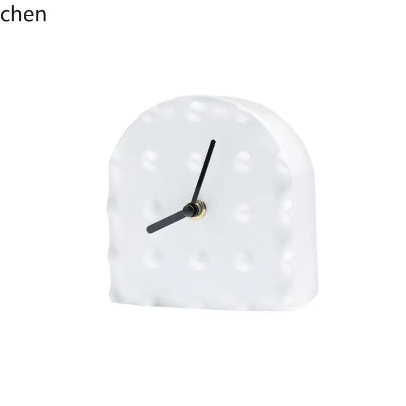 Zml minimalist home resin clock ornament - showroom/model room desktop decoration - table clock - soft decoration craft
