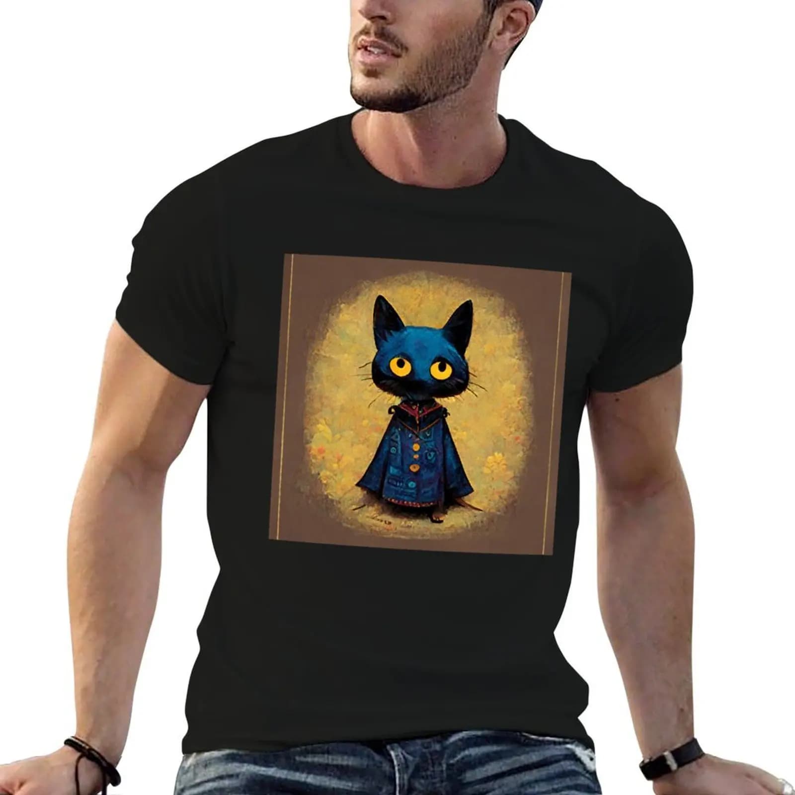 Pete the cat T-Shirt oversize t-shirts man Funny t-shirt Men's t shirts