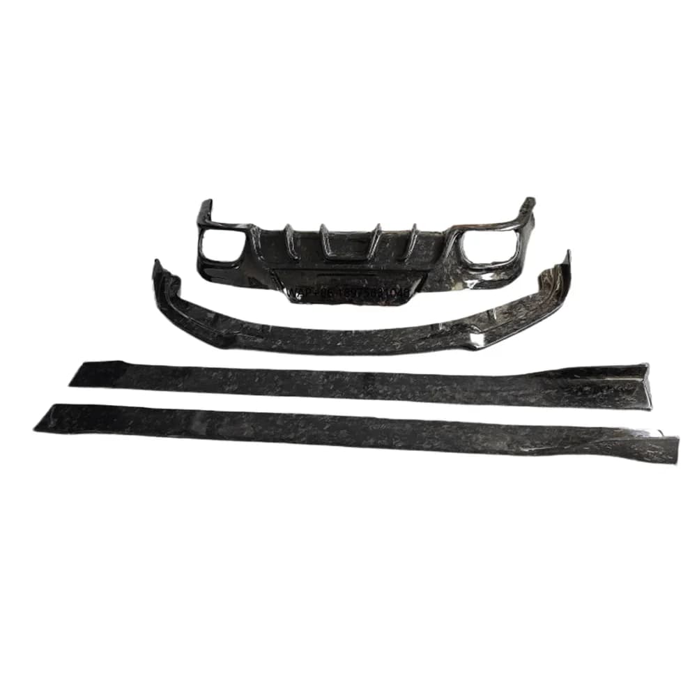Upgraded Carbon Fiber Forged Dual Wing Rear Spoiler and Front Lip Side Skirt Body Kit for 970 Aged 14-16 Body Parts