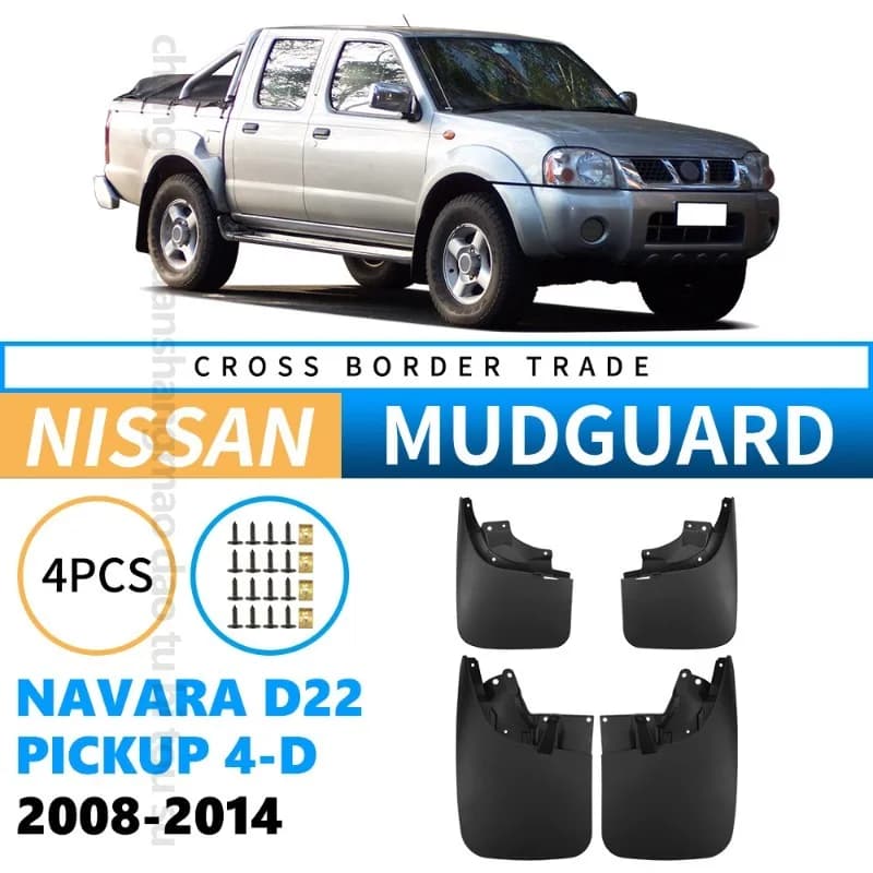 Car Mud Flaps Fender For Navara D22 P300 Pickup 4-D 2008-2014 Front And Rear Wheels Mudflaps Splash Guard Protection Accessories
