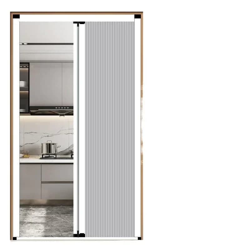 curtain sliding door partition door kitchen bathroom balcony folding door aluminum alloy rail no punching easy translation