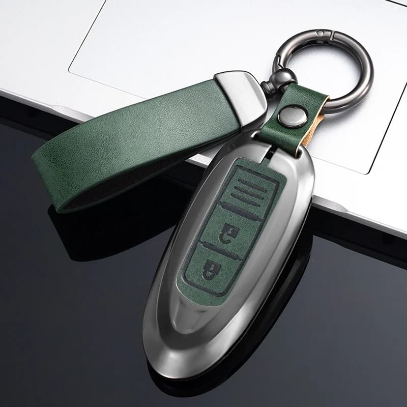 Alloy Key Case Cover For Nissan Patrol Altima Sentra Murano X-Trail Qashqai J11 J10 Tiida Fuga Navara Kicks Micra Note Leaf