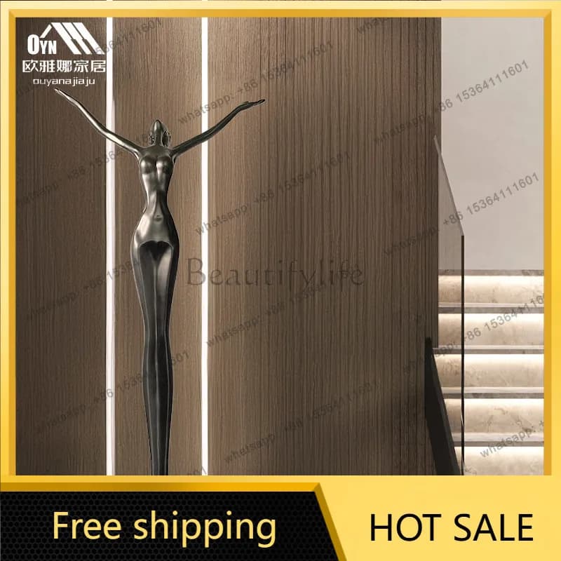 Humanoid sculpture floor-to-ceiling ornaments Exhibition hall Sales office Abstract art ornaments