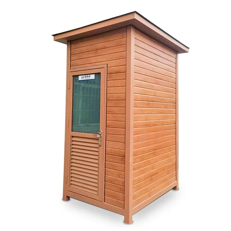 Outdoor mobile toilet toilet, anticorrosive wood construction site emergency simple men's and women's toilets