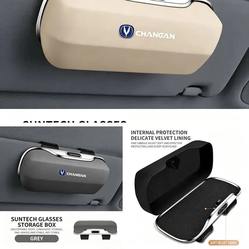 Car Sun Visor Sunglasses Case Clip Box Fit Changan Cs35 Cx70 X7 Cs85 Cs55 Cs75 Plus Cs15 Cs95 Hunter Uni T S Lamore Car Gadgets