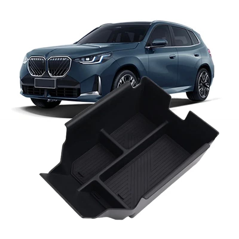For BMW X3 2025 Model Armrest Storage Box ABS Central Organozer Tray Stowing Tidying Car Accessories