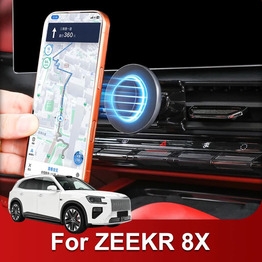 Magnetic Phone Holder Fit For ZEEKR 8X ABS Material Navigation Bracket For Central Air Outlet Car Modification Accessories