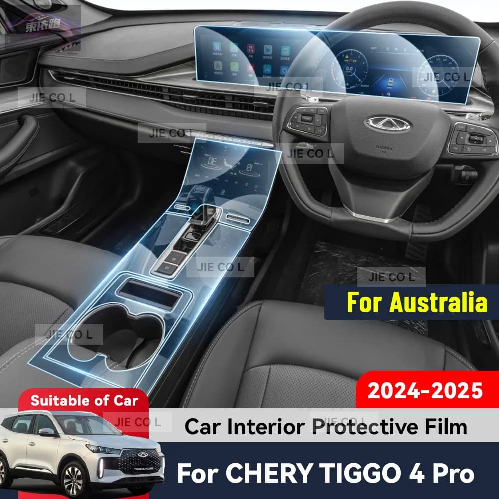 Car Dashboard GPS Navigation Instrument Screen Key Interior Protective Film Antiscratch TPU For CHERY TIGGO 4 PRO 2025 Sticker