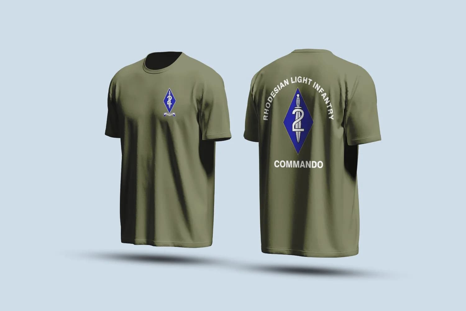 RLI Military Rhodesian Light Infantry 2 Commando T-Shirt Short Sleeve Casual 100% Cotton Shirt