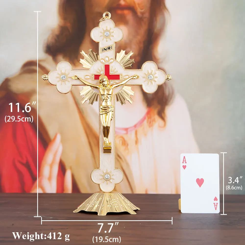 HTISOK New 2026 Jesus ornament Retro Orthodox Jesus Metal Cross, Jesus Statue, Ark Ornament, Factory Direct Sales, Best Gifts
