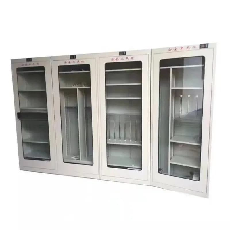 Safety tool placement cabinet, electrical construction tool cabinet, power distribution room accessories cabinet