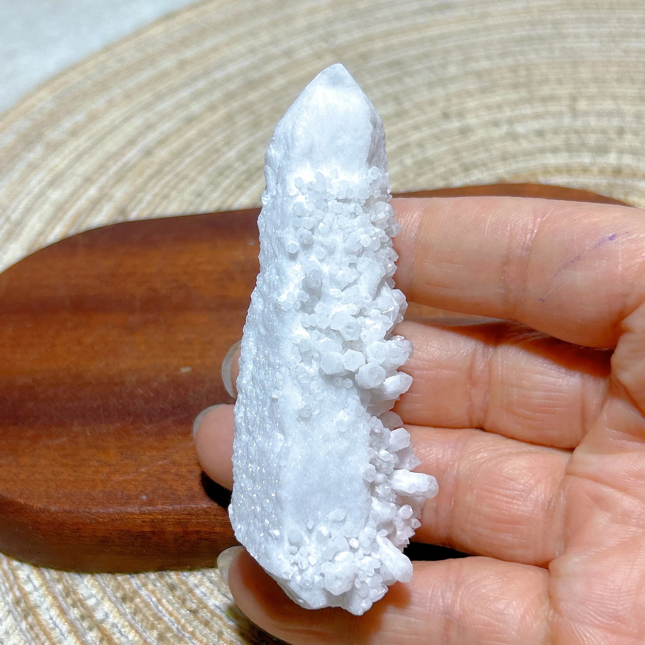 Healing Natural Crystal Mongolia Candle Clear Quartz Druzy Specimen Raw Stone Mineral Energy Reiki Home Decorations Gift