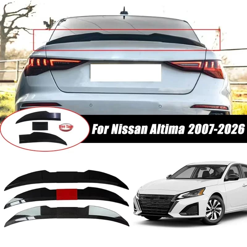 3pcs Sedan Rear Trunk Spoiler For Nissan Altima 2007-2026 Adjustable DIY Modified Trunk Spoiler Automotive Accessories