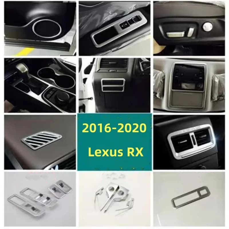 LHD Inner Door Handle Bowl Cover Trim For Lexus RX 200t 300 450h 2016 - 2021 Frame Armrest Accessories Stickers