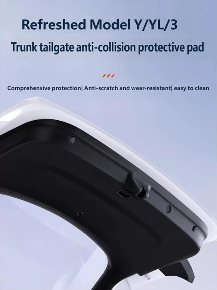 Nappa leather trunk tailgate protection pad rear trunk door leather anti fouling protection pad For Tesla Model YL Y L 2025 2026