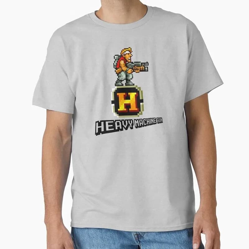 Metal Slug Game T Shirt 0731 Vintage Arcade Graphic Tee Retro Military Action Shooter printed Short Sleeve Casual Streetwear