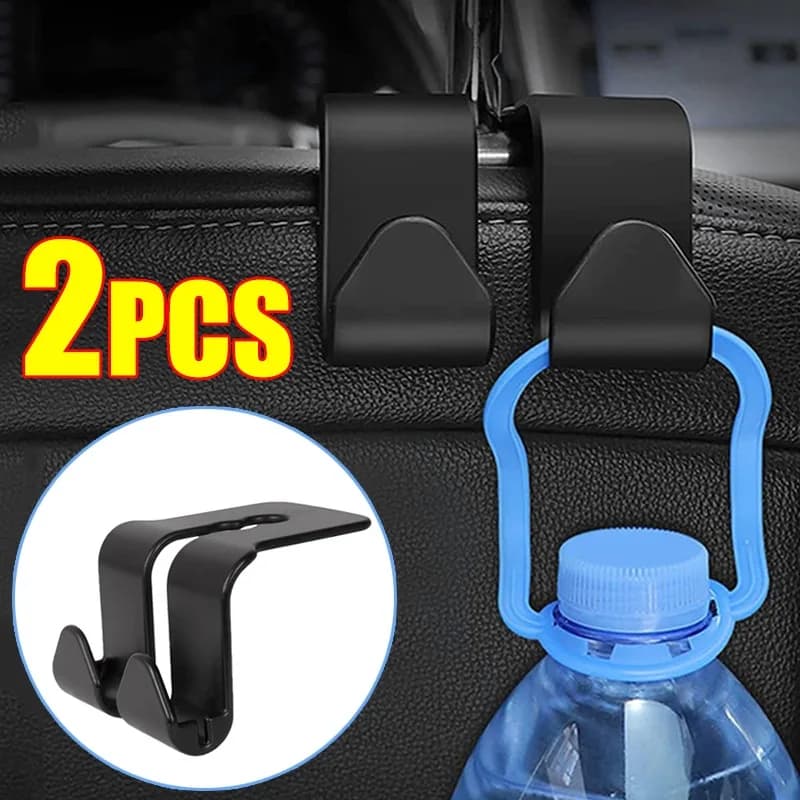 Car Rear Seat Hooks Interior Organizer Handbag Hanging Hook Car Storage Hanger Multifunctional Back Seat Phone Holder Hook