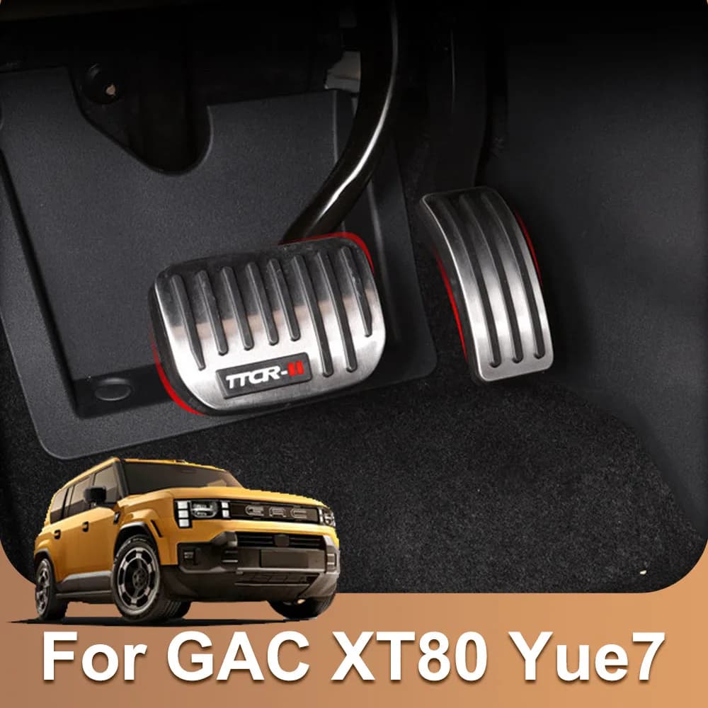 2 Pcs Suitable For GAC XT80 Yue7 Accelerator And Brake Pedals Automotive Modification Parts Stainless Steel Anti Slip Foot Pedal