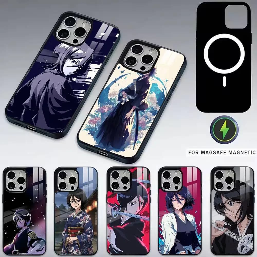 B-Bleachs K-Kurosaki-i Rukia Phone Case For iPhone17,16,15,14,13,12,11 Plus,Pro Magnetic with Magsafe Wireless Charging