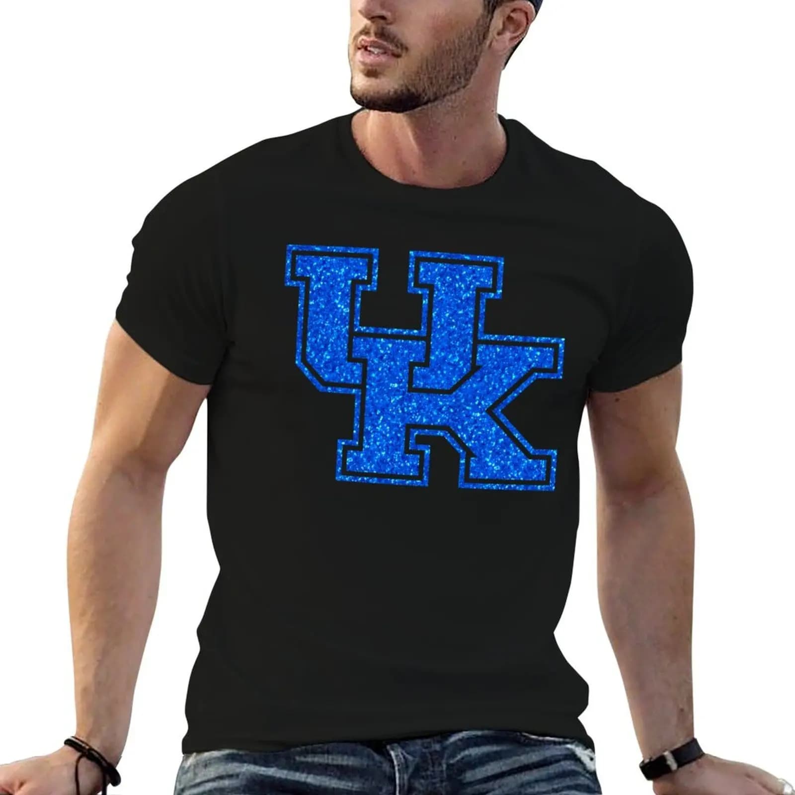 kentucky logo T-Shirt summer top oversized graphic tee men workout shirt