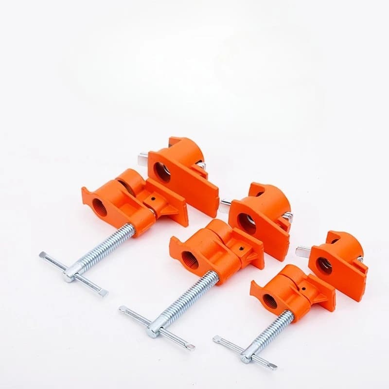 2PCS/Set 1/2 Inch Pipe Clamps Wood Gluing Pipe Clamp Heavy Duty Woodworking Cast for Woodworking Assembly Cuttings Woodworkers