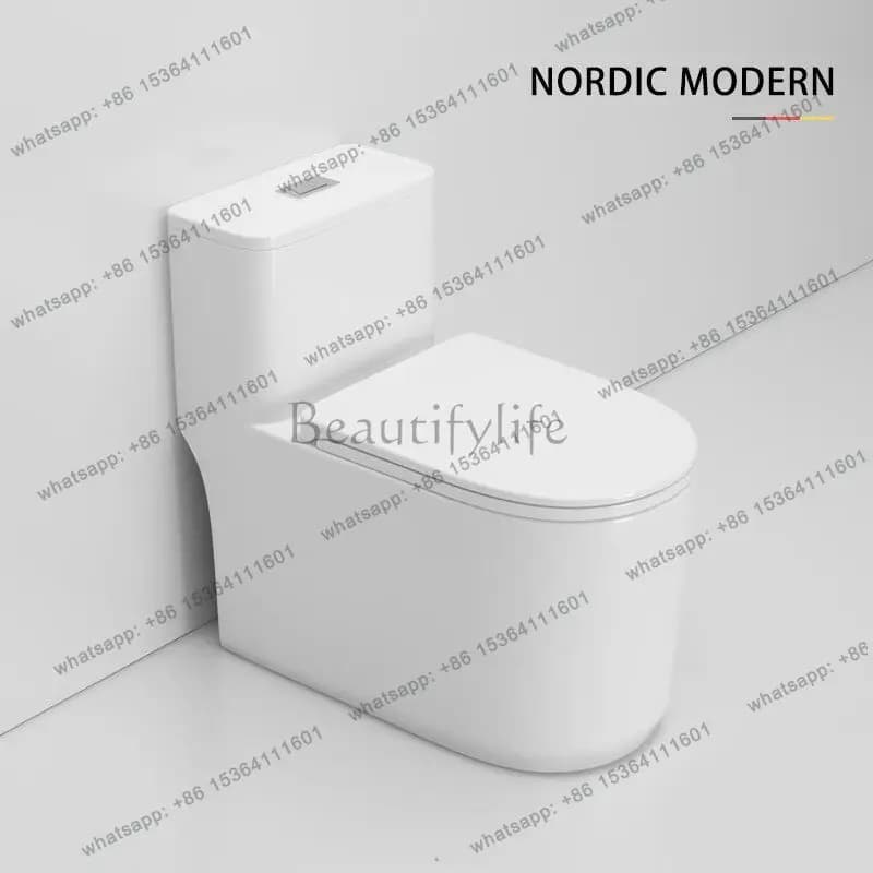 Household siphon type super swirl high-impact toilet ceramic deodorant and splash-proof toilet