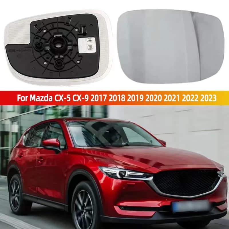 Side Rearview Mirror Glass With Heated Backing For Mazda CX-5 CX-9 2017 2018 2019 2020 2021 2022 2023 TK71-69-1G7 TK71691G7