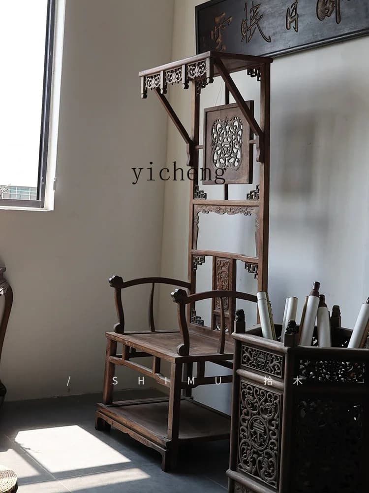 W5.14  Champion Chair Armchair Solid Wood Tea House Photography Shooting Scene Matching