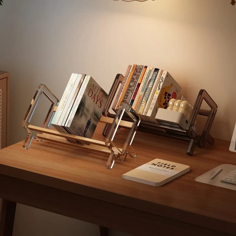 Desktop bookshelf corner storage rack, living room simple children'sbook storage rack, office countertop narrow-edge small shelf
