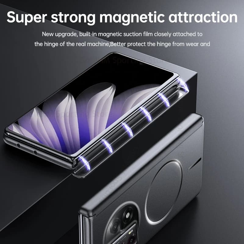 Magnetic Hinged Case For Google Pixel 10 Pro Fold Tough Metal Paint Hinge For Magsafe Cover Pixel 10 Pro Fold Wireless Charging