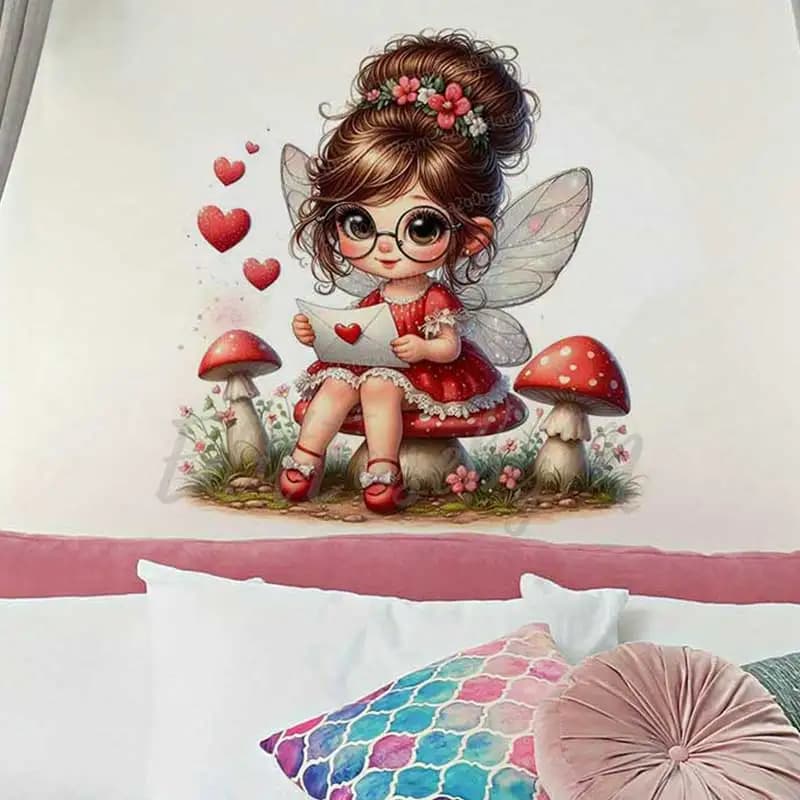 Love Letter Fairy Wall Stickers Art Decals Bedroom Living Room Wall Decoration Fairy Tale Theme Home Decor AA265