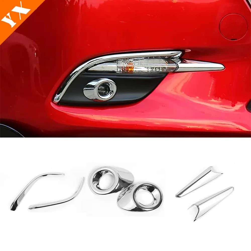 ABS For MAZDA 3 AXELA 2017 2018 Accessories Front Fog Light Lamp Eyelid Cover Trim Head Foglight Eyebrow Strip Car Styling