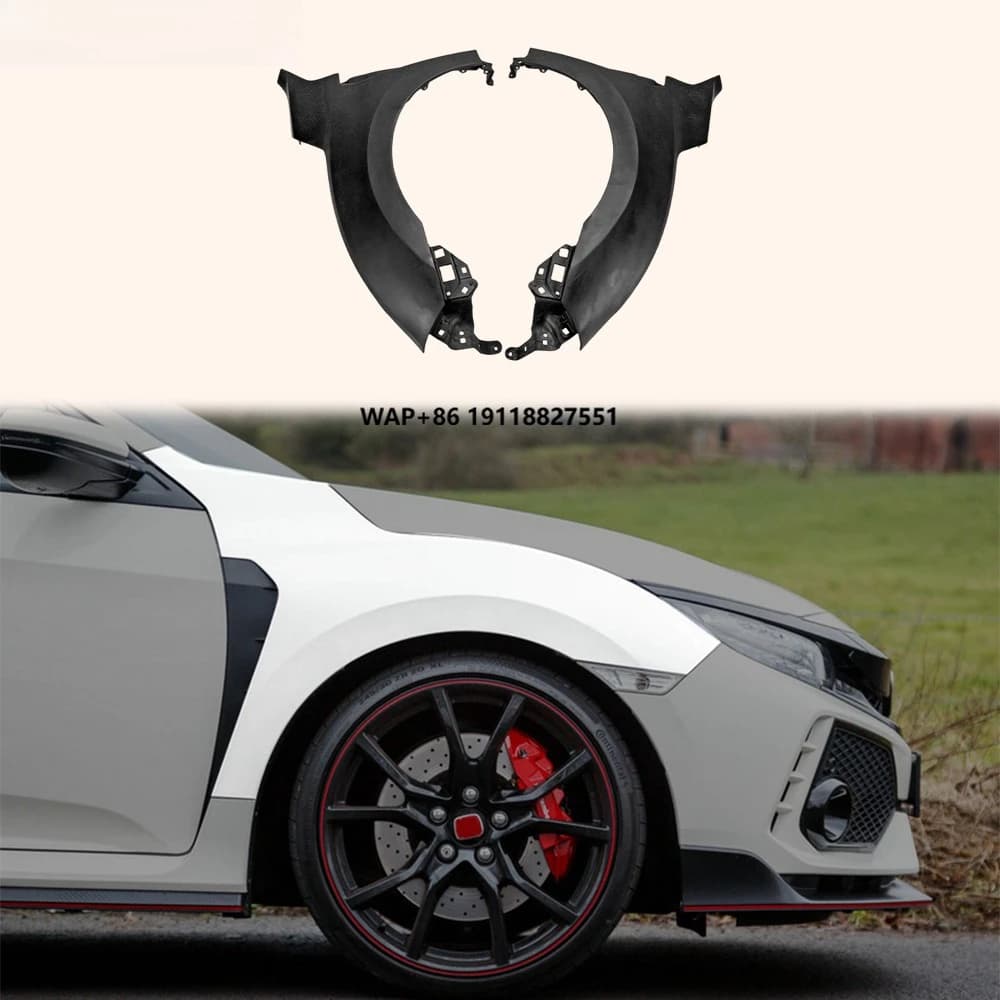 OE Style Front Fender Pair for for Civic Type R FK8 Hatchback 5D 2017-21 FRP Body Parts