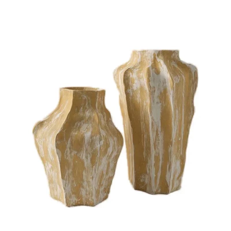 Medieval vase ornament living room ceramic light luxury high-end retro pottery pot flower ware